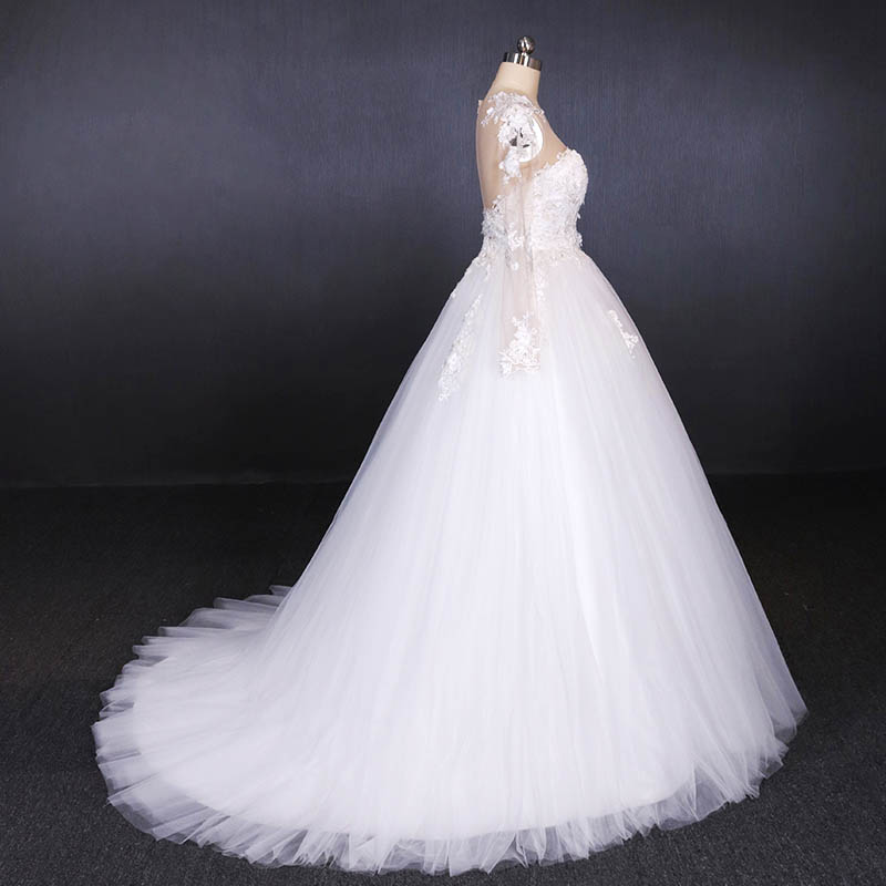 Best white wedding gown online shopping Suppliers for brides-1