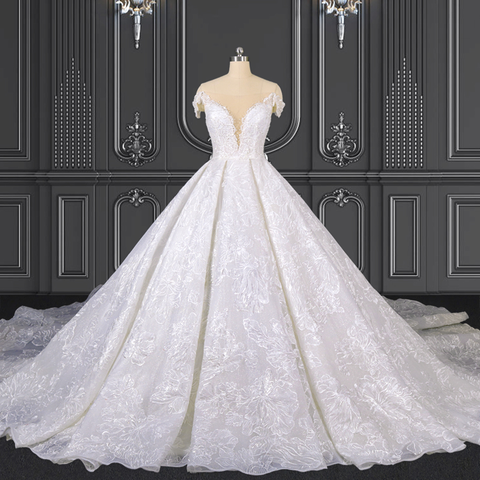 2021 ZZbridal lace ball gown princess wedding gown