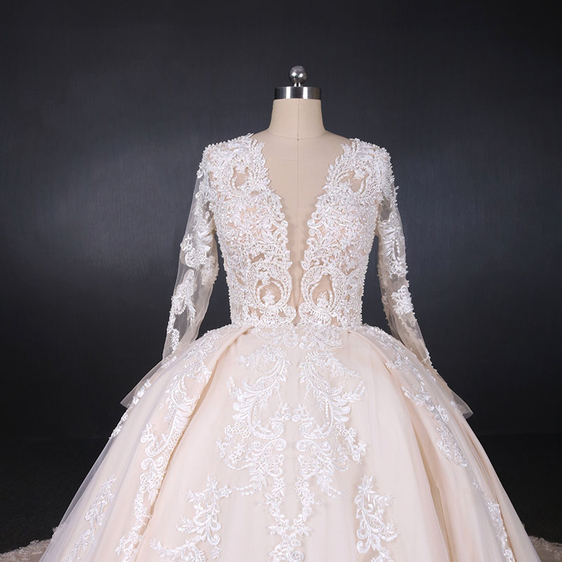 HMY New bridal gown design Supply for wedding party-1