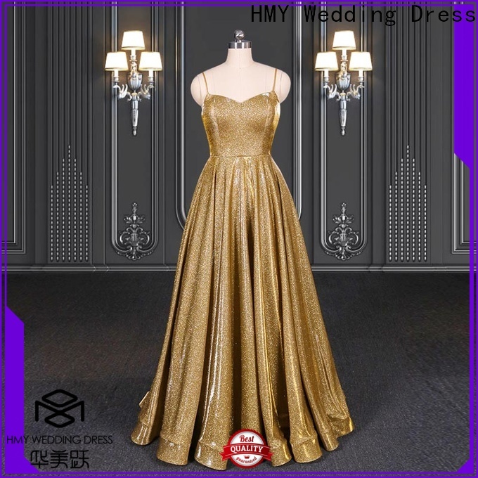 HMY High-quality long silver evening gowns factory for party