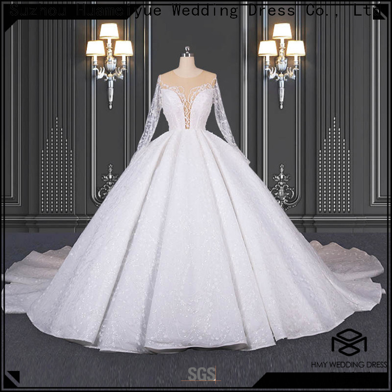 HMY Best long sleeve wedding dresses online for business for wedding dress stores