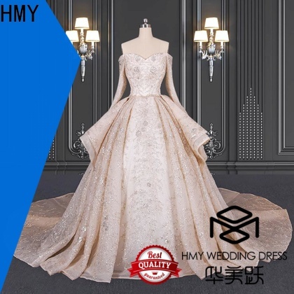 HMY Top white wedding gowns Suppliers for wedding dress stores