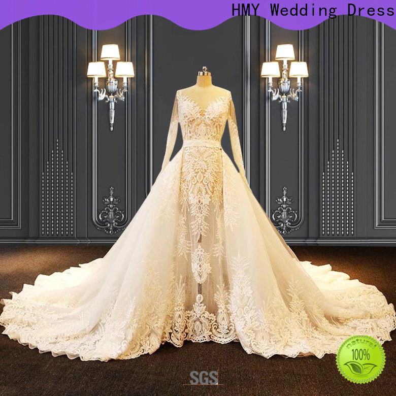 HMY Custom wedding gowns and their prices factory for boutiques