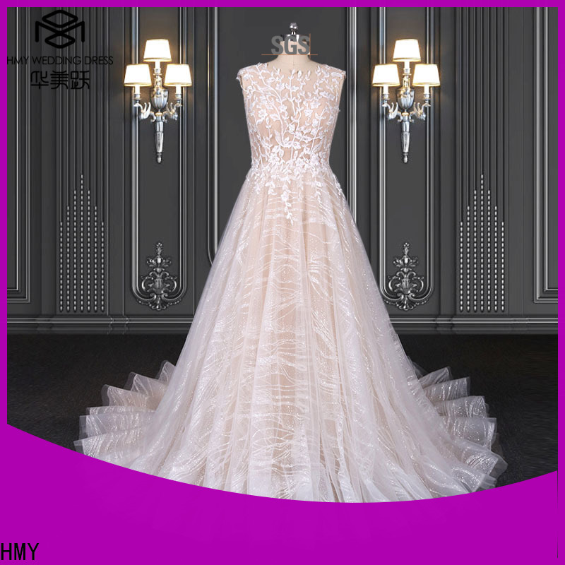 HMY silver wedding dresses for business for wedding party