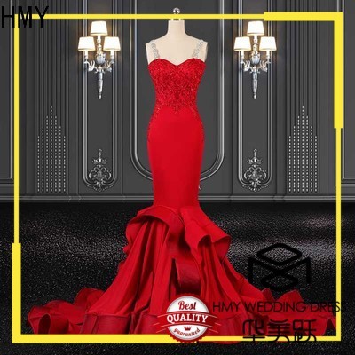 HMY Custom formal evening gowns with sleeves Suppliers for party