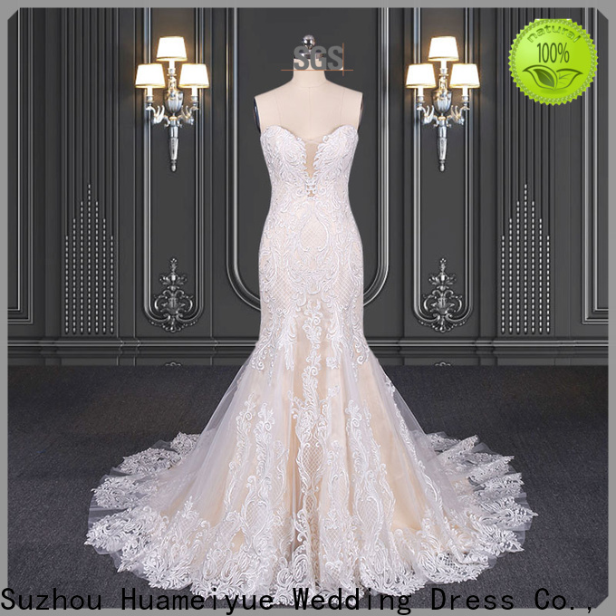 HMY Best halter wedding dress company for brides