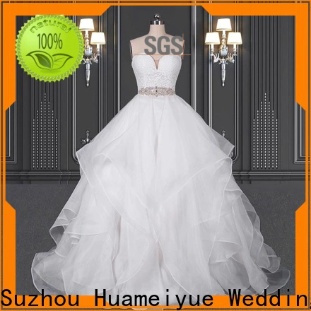 HMY white wedding gown online shopping Suppliers for wedding party