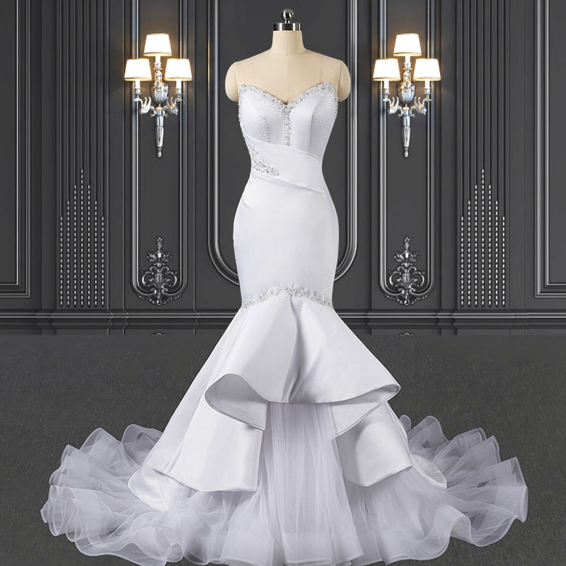 2020 ZZbridal sweetheart neckline mermaid bridal dress