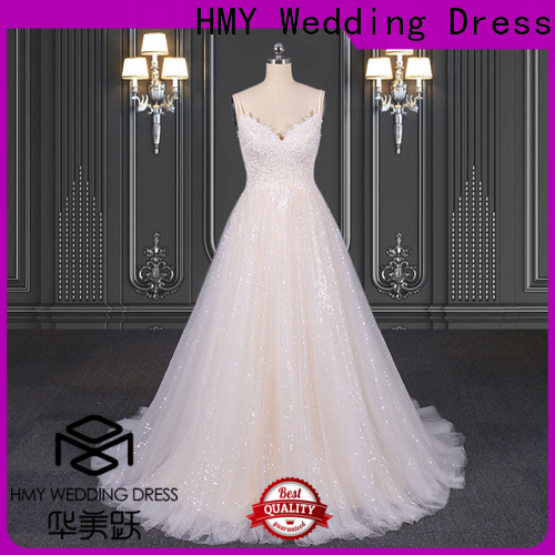 HMY Top halter wedding dress factory for boutiques