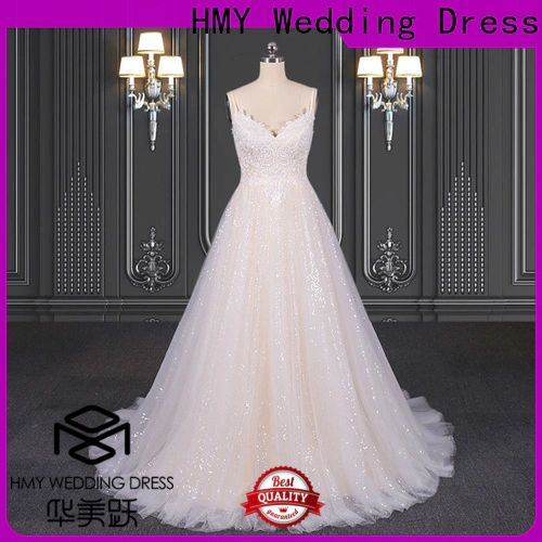 HMY Top halter wedding dress factory for boutiques