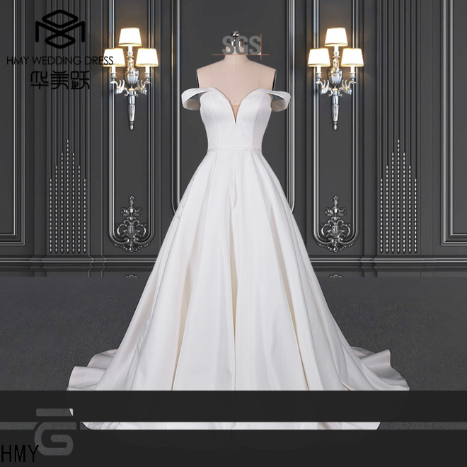 HMY Top open back wedding dresses for sale factory for brides