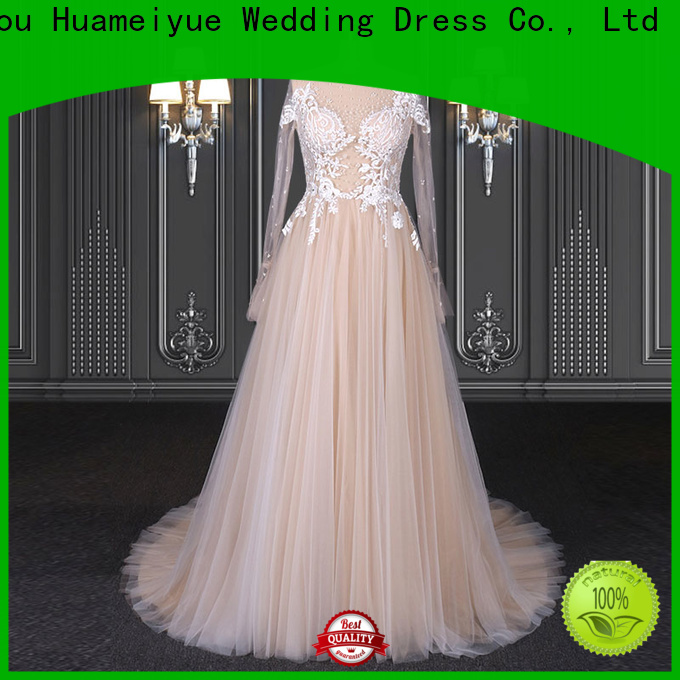 HMY white bridal gowns factory for wedding party