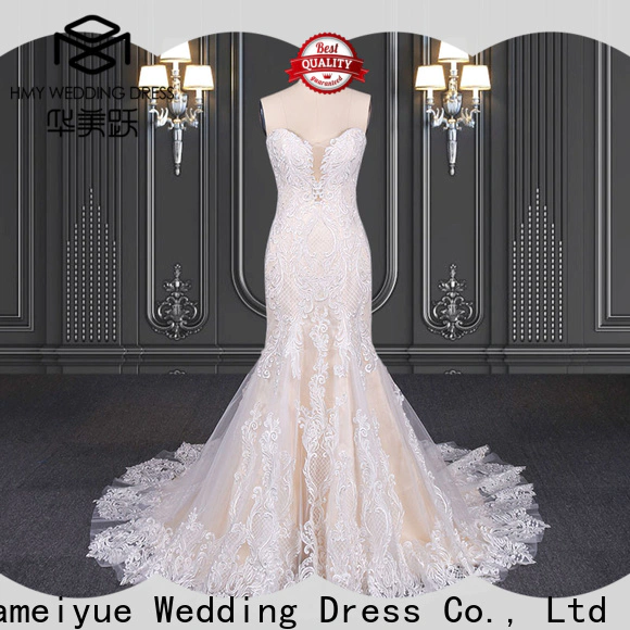 HMY Wholesale cheap white wedding dress manufacturers for wedding party