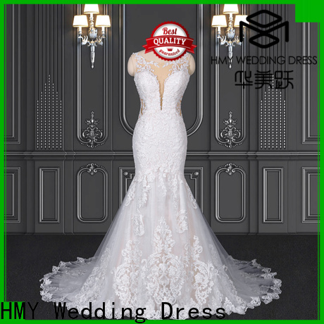 HMY New bridal gowns with sleeves Supply for wedding party