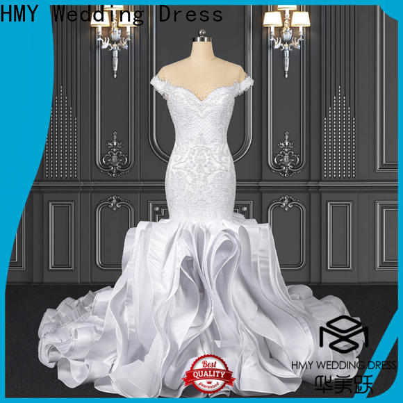HMY silver wedding dresses for business for wholesalers