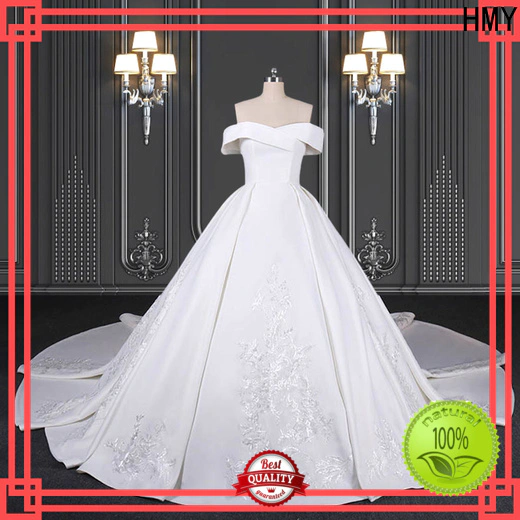 HMY New simple bridal gown factory for wedding dress stores