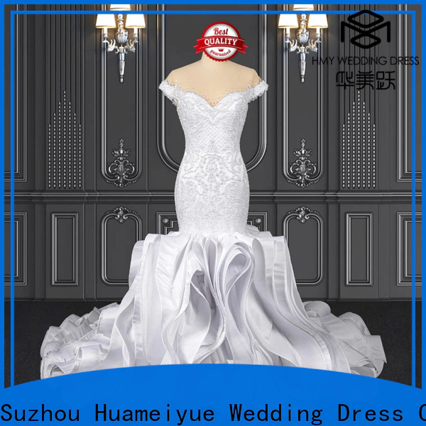 HMY Custom wedding gown and bridesmaid dresses manufacturers for brides