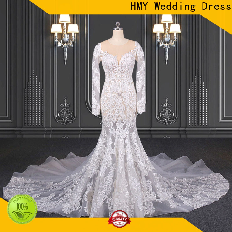 HMY wedding dress with sleeves boho manufacturers for wedding party