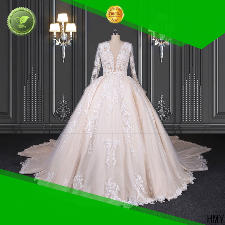 HMY Latest ivory wedding dress for business for boutiques